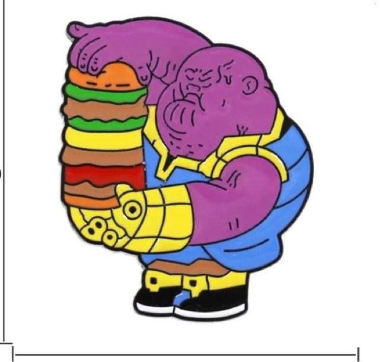 Thanos Enamel Pin Avengers Marvel Comics Fat Funny
