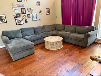 Huge Oversized Gray Sectional Couch — $300