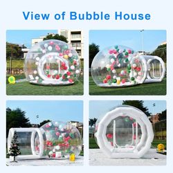 110V PVC House Backyard Camping Inflatable Bubble Tent with Blower 3M*2.4M