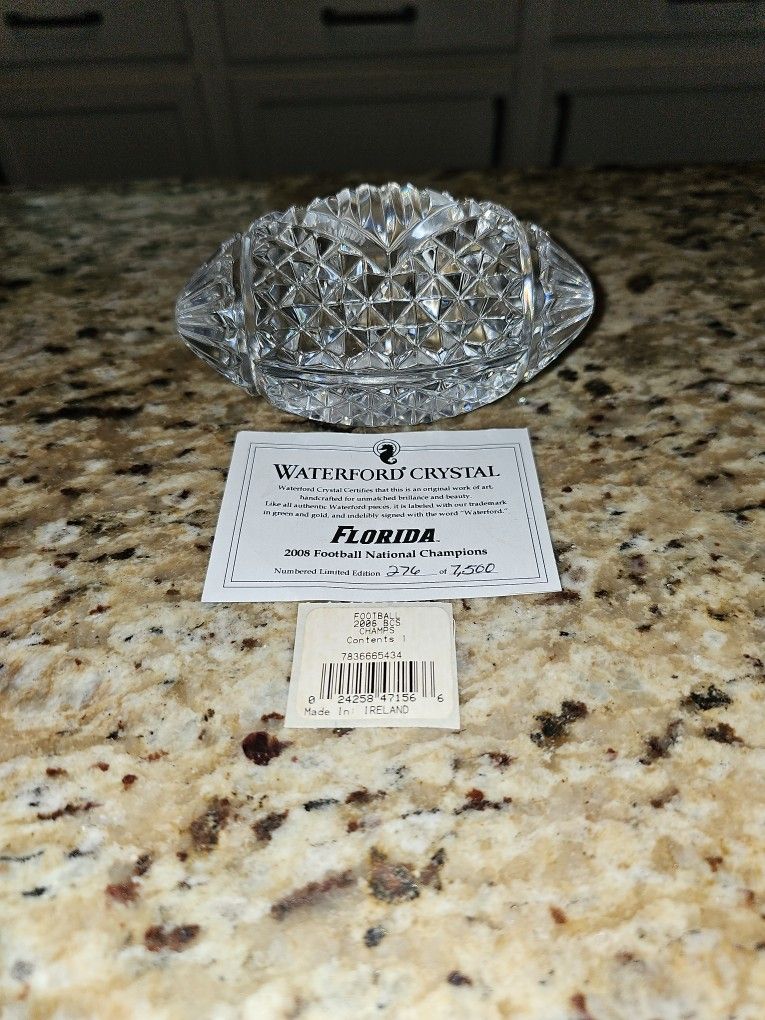Beautiful!! Waterford CRYSTAL Football!!