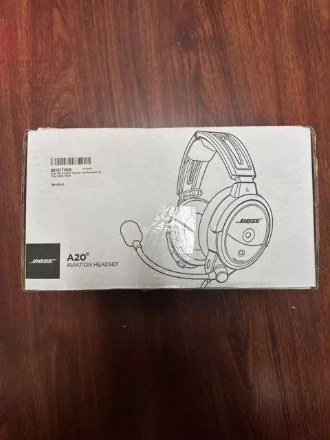 Bose A20 Aviation Headset with Bluetooth Dual Plug Cable - Black