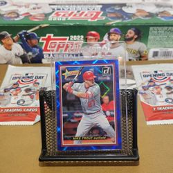 Mike Trout. 2018 Panini Donruss All-Stars Blue. Los Angeles Angels 215/249. MLB.