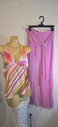 Size large halter top & jeenie pants