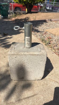 Cement block for canopies