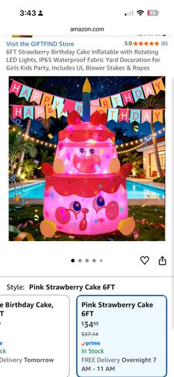 Birthday cake inflatable