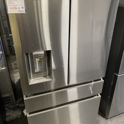 Dacor Stainless Steel 36” Counter Depth French Door Bottom Freezer Refrigerator 