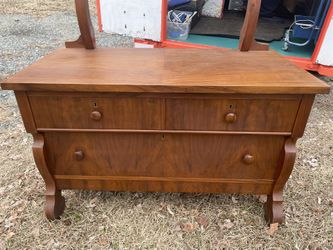 Vintage mid century dresser vanity solid wood with dovetails