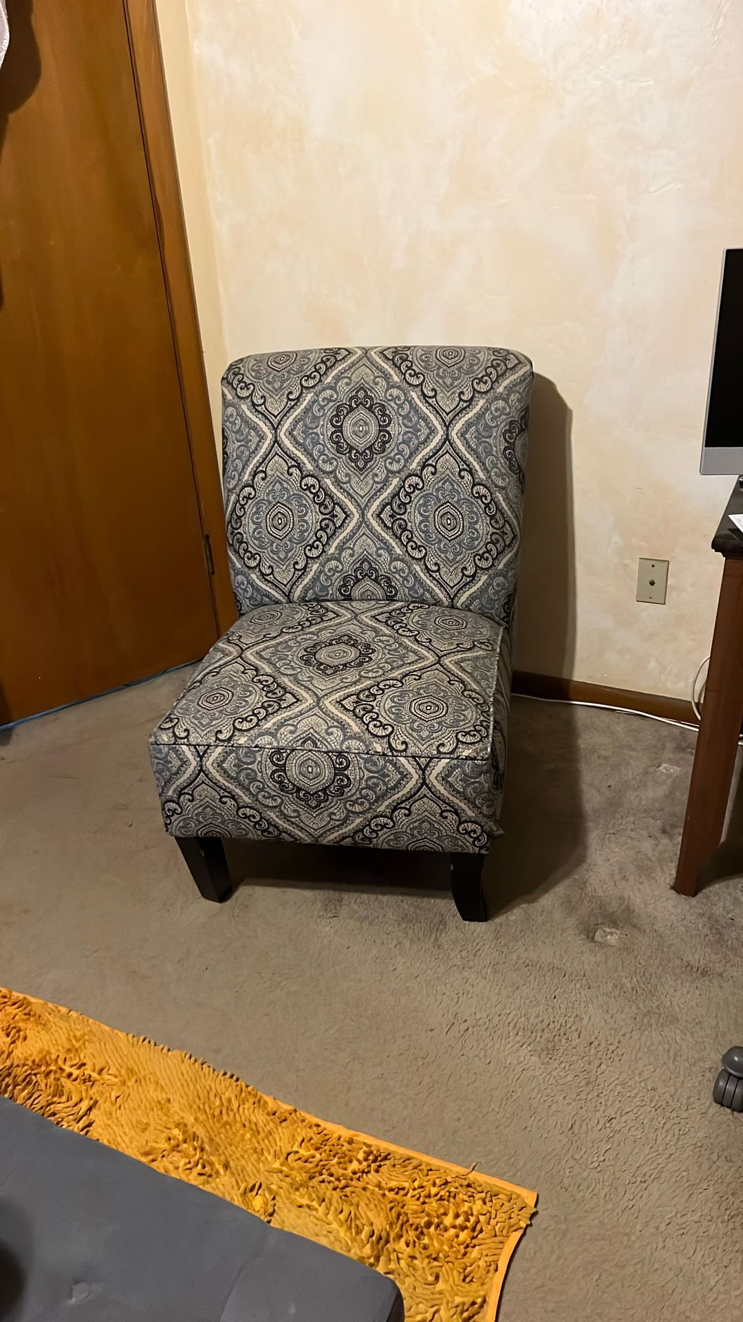 Elegant Armless Accent Chair