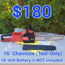 $180 New 18-Volt Milwaukee 16" Chainsaw (Tool-Only)