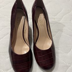 Franco Sarto Burgundy wedge Heels size 6-6.5M