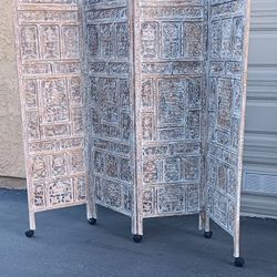 Vintage Hand Carved Wall Divider