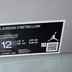 Air Jordan 11 Retro Low Cement Grey  SIZE 12