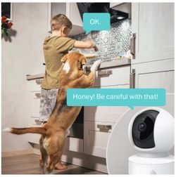 TP-LINK Kasa Spot 2K Pan/Tilt Wi-Fi Indoor Cam 24|7, Night Vision