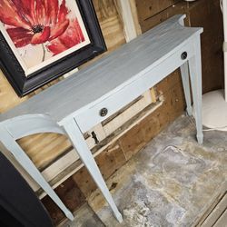 Wood Table Blue quality  console table slender