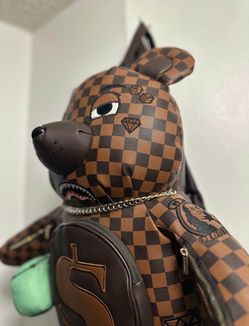 LIMITED EDITION* Sprayground Brown Teddy Bear Backpack Monogram Money Checkered Bag