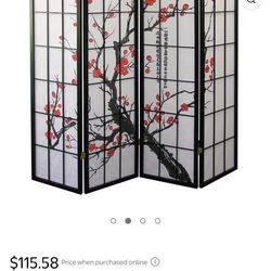 4 Panel Japanese Style Divider