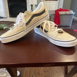 Cream colored vans low top. Size 10 men’s 