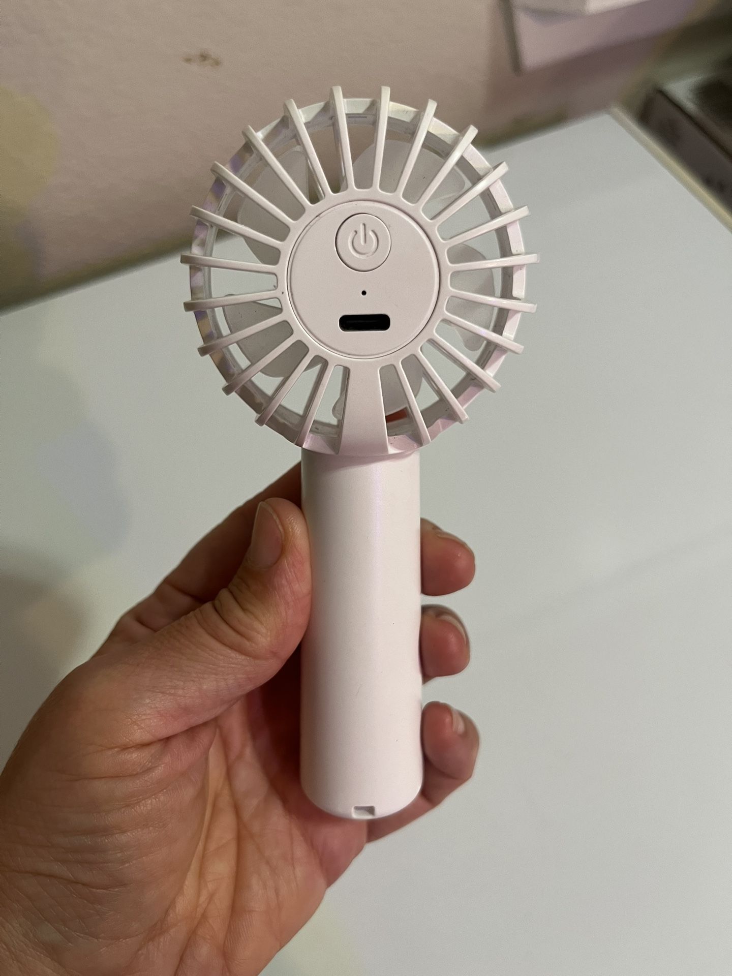 Portable Mini Fan, Handheld Fan, 1800mAh Small Hand Fan Battery Operated, WHITE