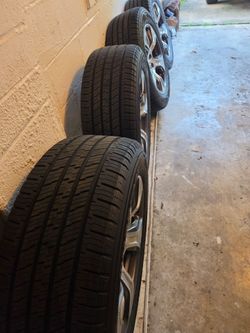 Set of 4 Tires on Alloy Wheels