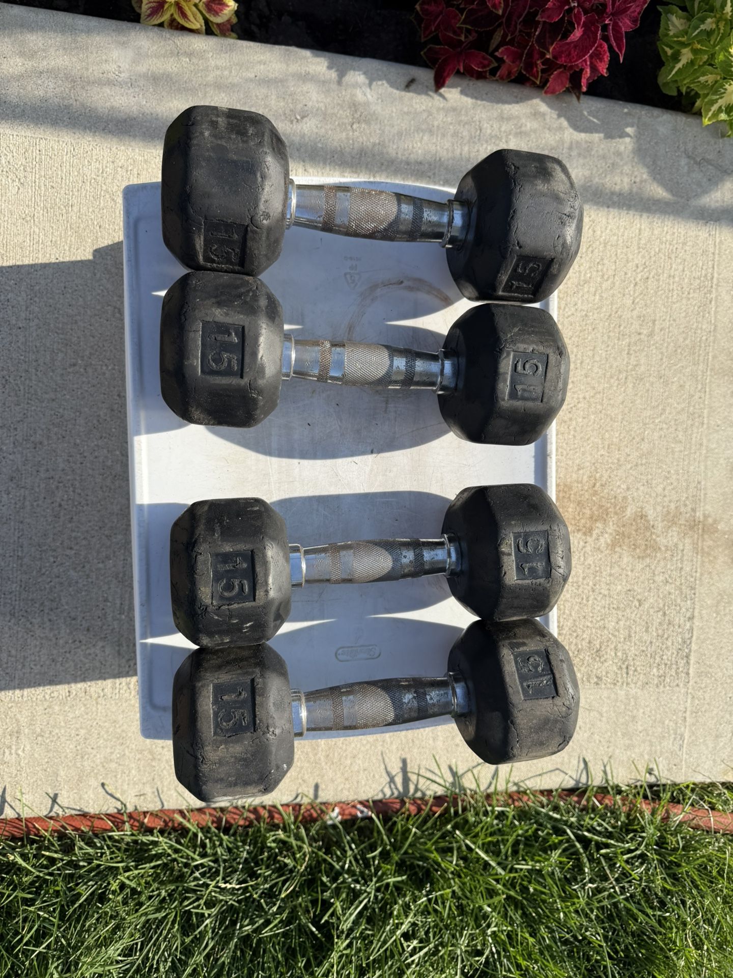 Power Systems 15 Lbs Dumbbells. $15.00 Each Of Best Offer.