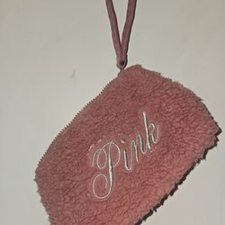 Pink Victoria's Secret Makeup Plush Bag