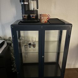 Navy blue IKEA storage