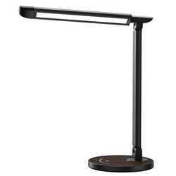 TaoTronics LED Desk Lamp, 12W Dimmable Office Reading Lamp Adjustable Swing Desk Lamp with USB Port, Brown