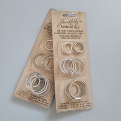 Tim Holtz Tag Press Rings Assorted 15/Pkg-