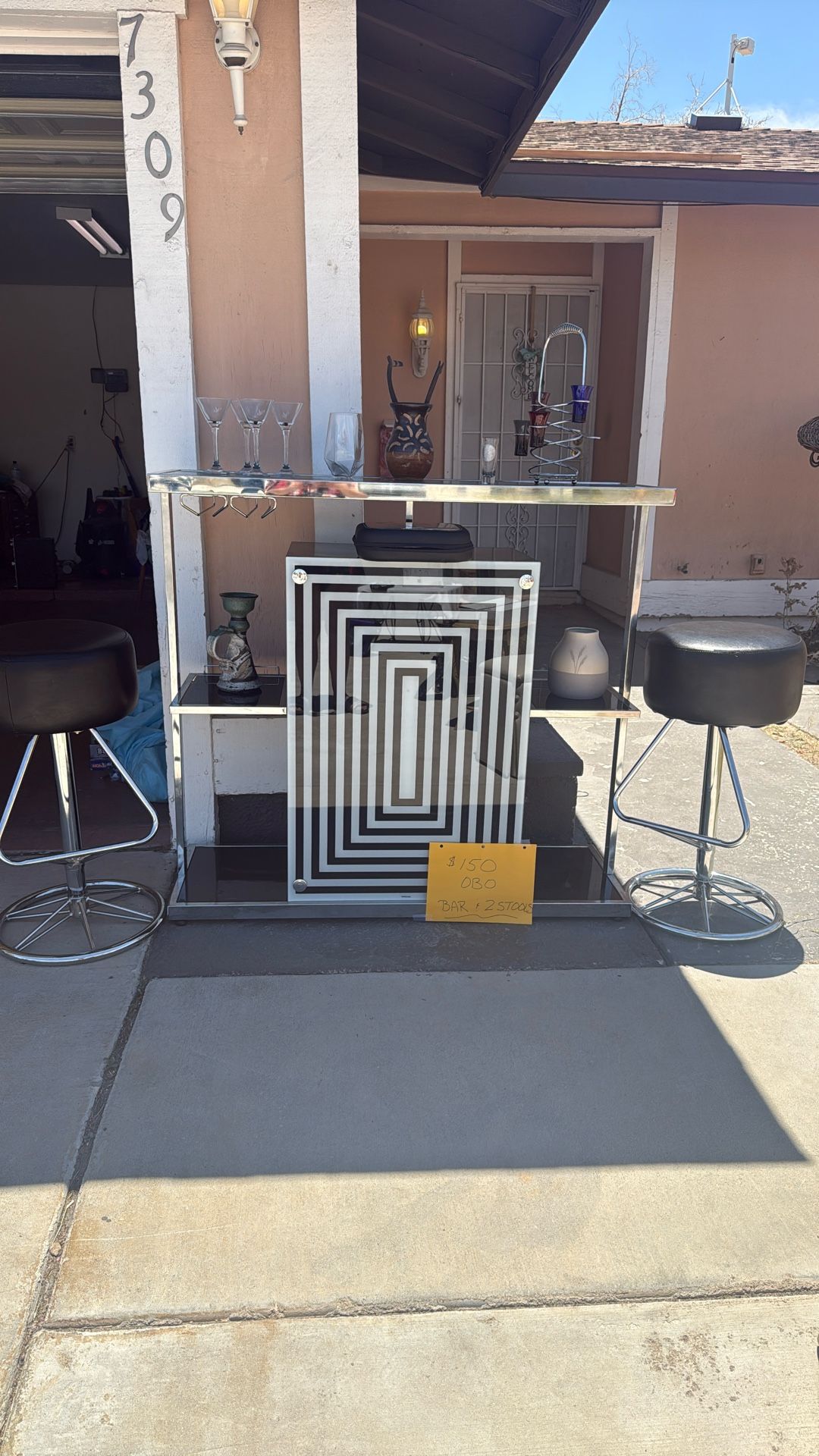 Bar And 2 Bar Stools