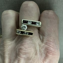 Ruby And Diamond Ring- One Of A Kind-center Stone At .9carats- White And Yellow Gold -initially A 9 & Lost Weight So Now Size 8 But Easily Returned To