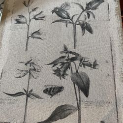 Burlap Canvas Floral Art