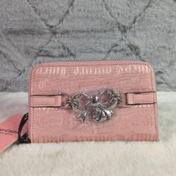 Juicy Couture Pink Bow Double Zip Wallet 