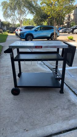 Feasto Outdoor Grill Cart with Stainless Steel Top