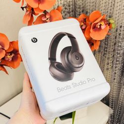 New Sealed  Beats Studio Pro Wireless Bluetooth Over-Ear Headphones - Deep brown color