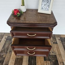 Solid Wood Nightstand Upgraded With New Paint Kona Brown And Stain 