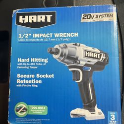 Hart 20 V cordless 1/2 Inch impact wrench battery not included 170 Obo 