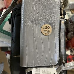 2 Gray Wristlet- Shoulder Bags
