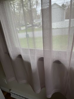 52’/63’ Pink Sheer Curtains 2 Panels