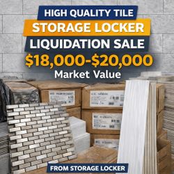 Massive Tile Inventory + Construction Materials - Entire Storage Unit - Remodel/Contractor Deal
