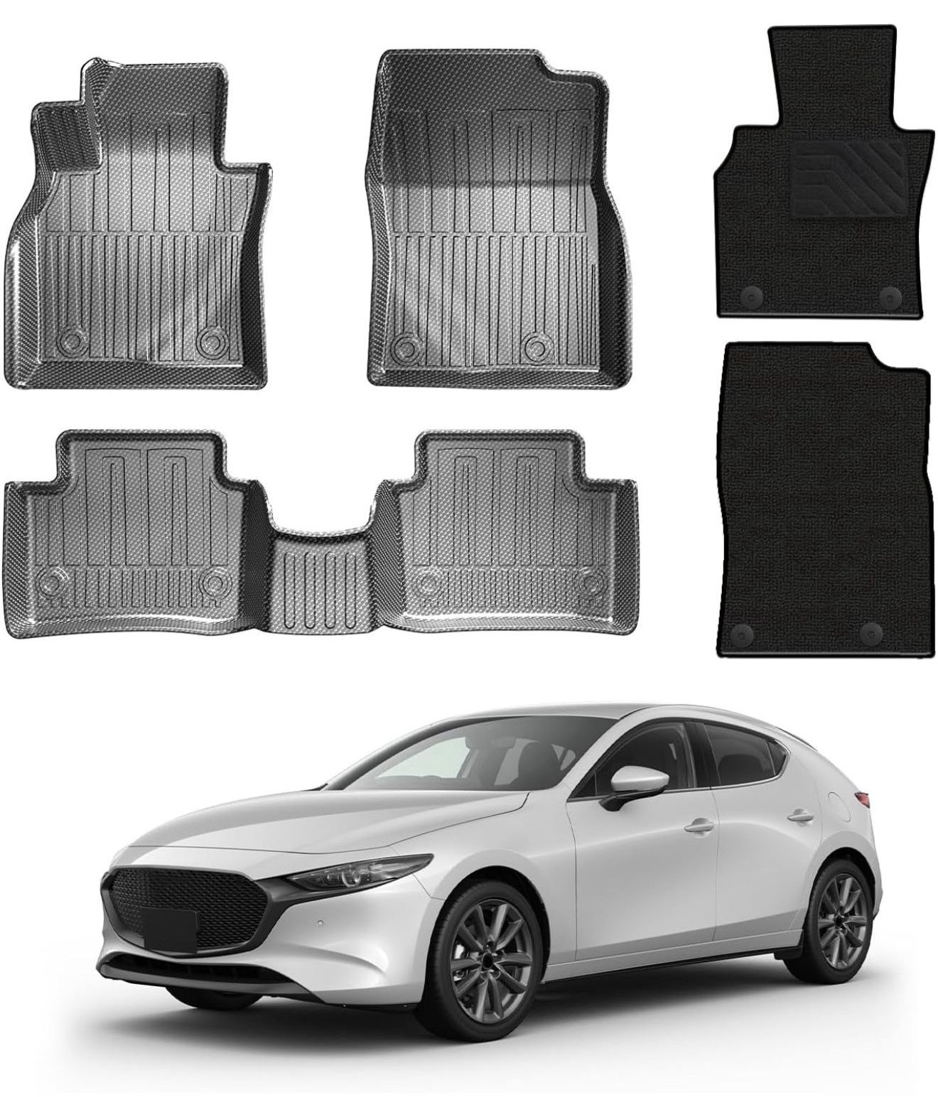 IKABEVEM Floor Mats For Mazda 3 2019-2025