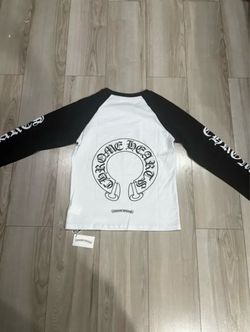 Chrome Hearts Horseshoe Long Sleeve Raglan Shirt – White/Black  Sizes Available Up To 3XL