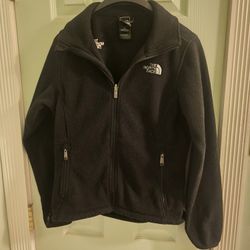 The Northface Women's Black Zip Up Fleece Jacket Size Small 