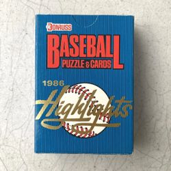 Vtg 1986 Donruss Highlights Baseball Puzzle and Cards