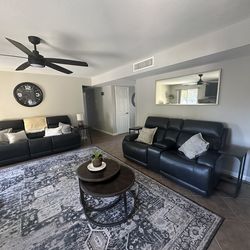 NEW PRICE!!!!!! Like New Leather Reclining Sofa & Loveseat