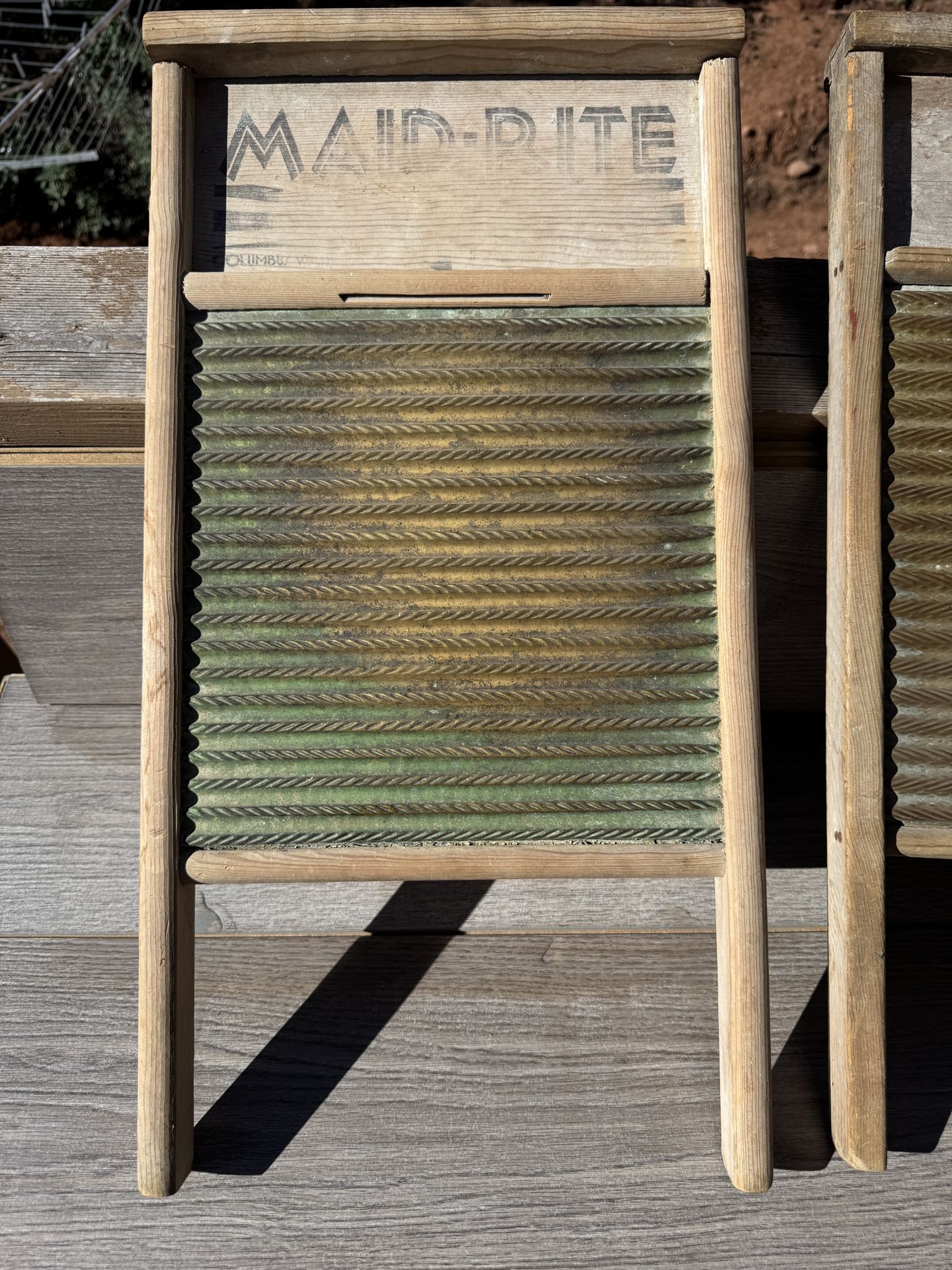 Two Vintage Washboards.