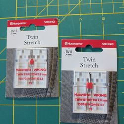 Husqvarna Viking Twin Stretch Needles New