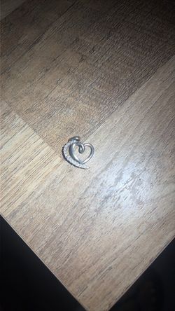 Silver Heart Pendant with Crystal Accents