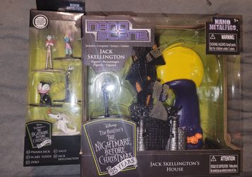 Nightmare Before Christmas Nanofigs Figures And Scene.
