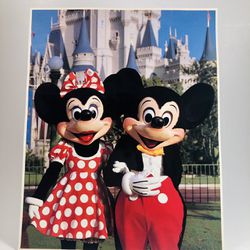 8x10 Walt Disney Minnie And Mickey Mouse Vintage Print