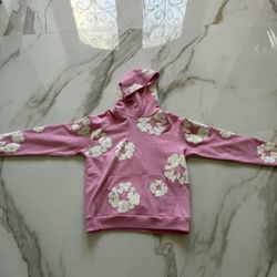 PINK DENIM TEARS HOODIE SIZE SMALL